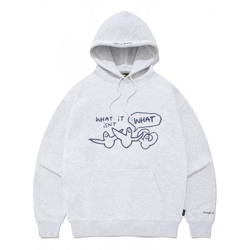 

WHATITISNT One Tone Triple Angel Hood Светло-серый