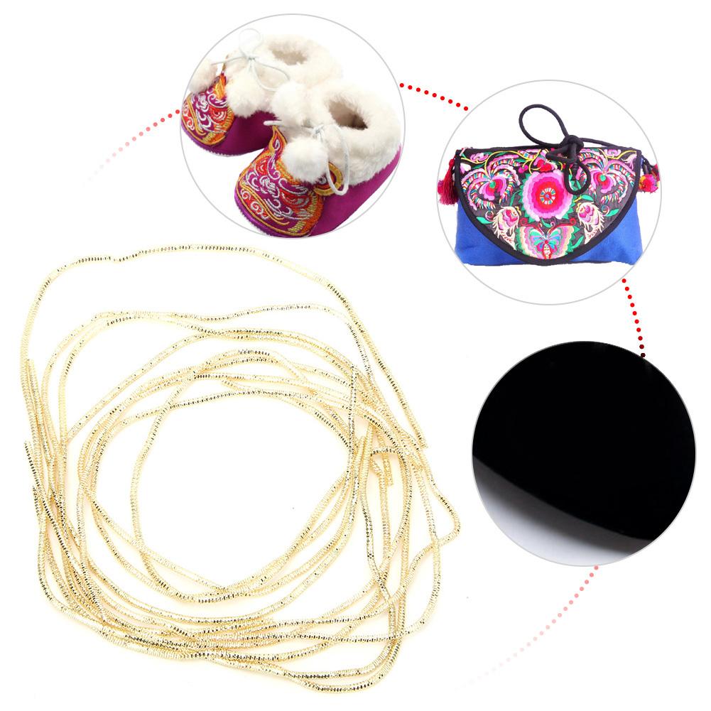 Embroidery Thread Copper Wire Sewing Stitching Gloss 1.5mm  Dia. Manual DIY StringGolden