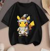 2026 Summer Pikachu 2D Cartoon Print Short Sleeve Tops Teen Casual Fashion Tees Hot Sale