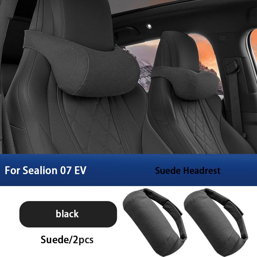 For BYD Sea Lion 7 EV Suede Headrest Lumbar Pillow Neck Protection Headrest Lumbar Support Car Interior Seats Accessories D5