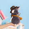 1Pc 25CM Kawaii Sad Mouse Plush Toy Lovely Plush Grey Mouse with Accessories Doll Wears Hat Bag Glasses Birthday Gift