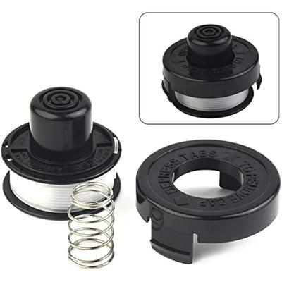 A Set of 3  Wire Spools and Covers for RS-136-BKP/682378-02, and Spring Lawn Mower Accessories 1+1+1 Set