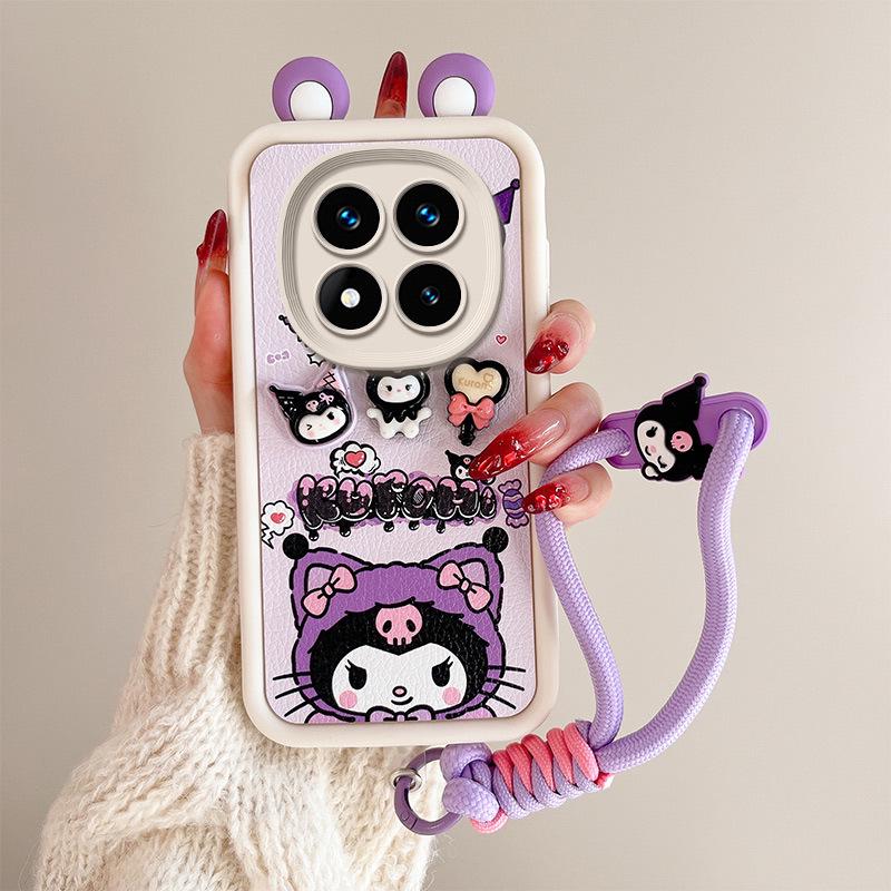 Redmi Note 14 Cross-Border Cartoon Fashion Leather Texture Ear Doll Case for Xiaomi 13Pro/13C