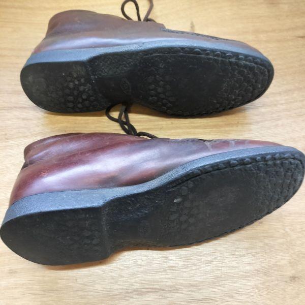 TODS Leather Chukka Short Boots Italy Vintage Size 8.5 26.0-27.0 Brown Dress Shoes(USED)
