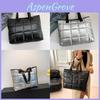 Stylish Black And Silver Korean Inspired Tote Bag Modern Casual Handbag For Everyday Use
