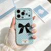 Satin bow is suitable for Apple 17PM mobile phone case 17/16PRO protective case, new female iPhone15 anti-drop.