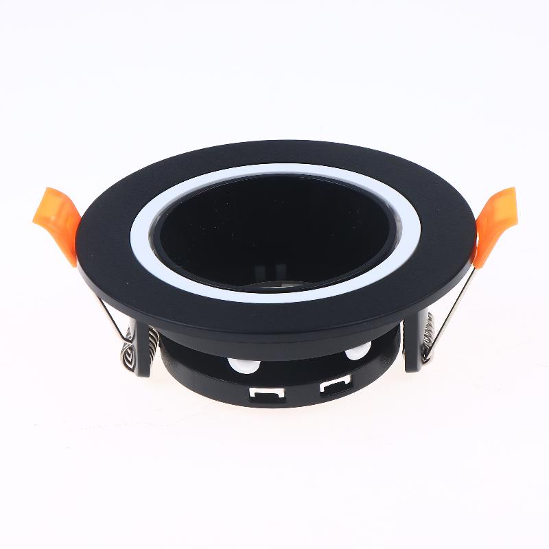 1Pcs White Black Round Light Kit Gu10 Base Lamp Holder Adjustable Ceiling Spotlight Shell Accessories