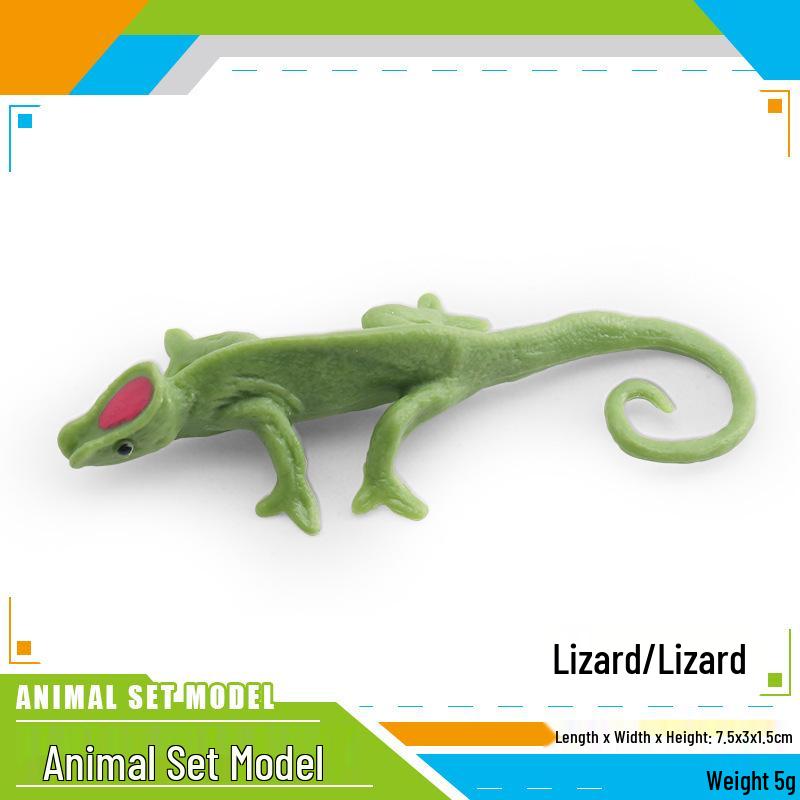 Wild Animal Lizard Model: Bearded Dragon, Leopard Gecko, Chameleon Ornament