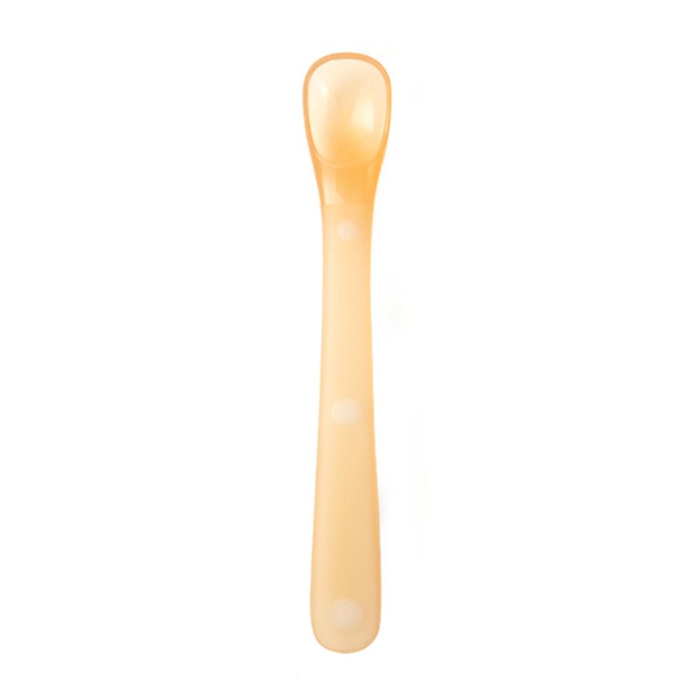 Weiche Silikon Baby Löffel Leicht zu Reinigen Mini Größe Beikost Löffel Sicheres Design Staubdichte Abdeckung Ergonomischer Löffel Zahnungszeit