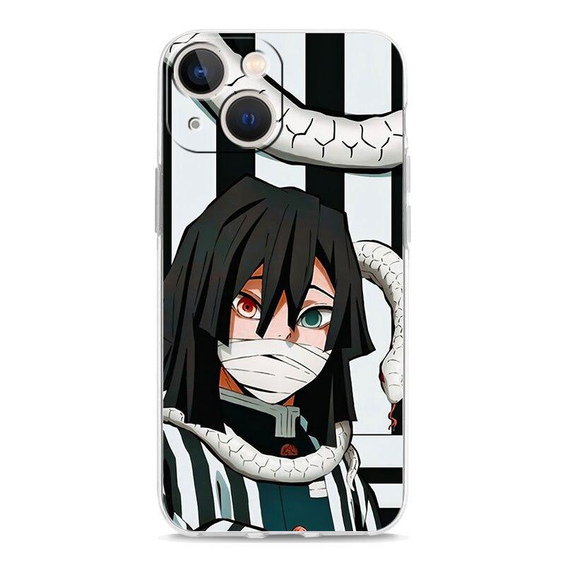Demon Slayer Anime Logo Phone Case For iPhone 14 13 11 12 Pro Max X XR XS 7 8 Plus SE Transparent Soft Cover TPU Fundas Coque