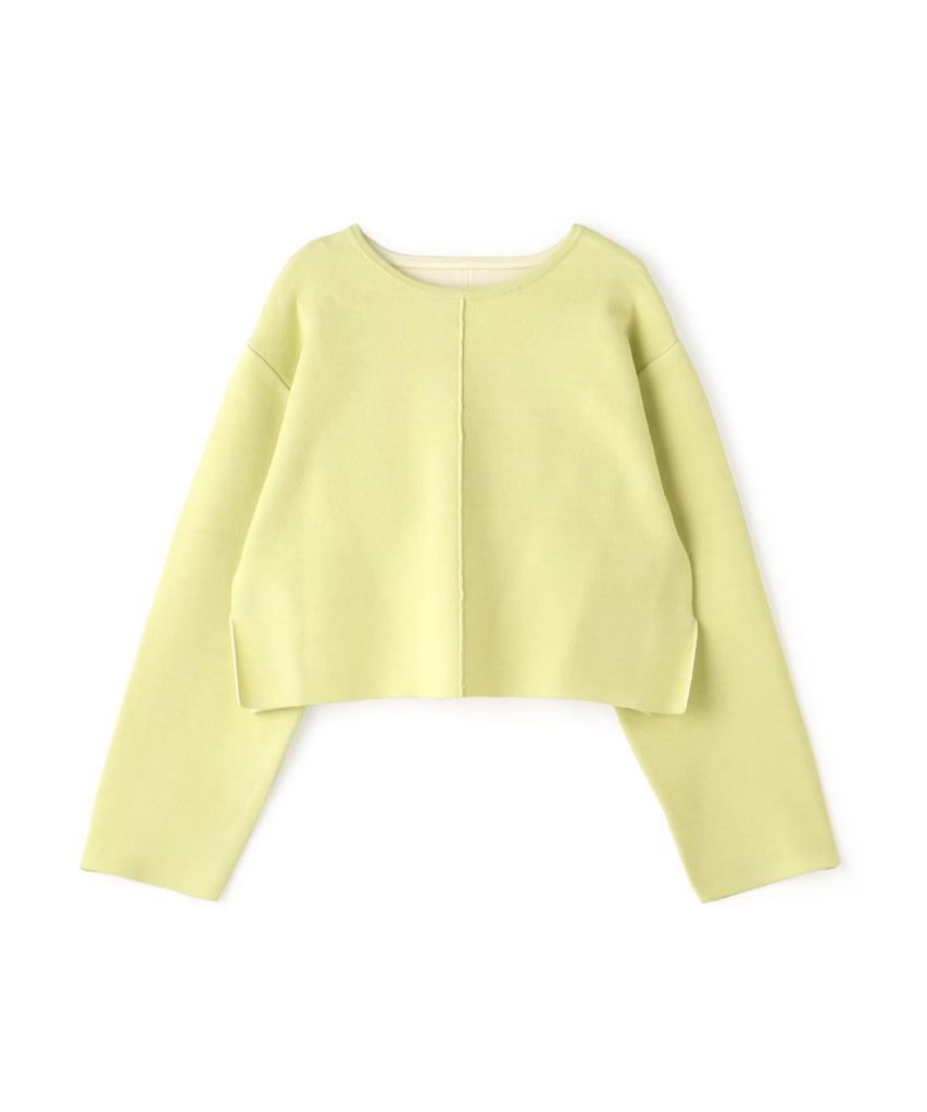 Natural Beauty Basic Reversible Knit Sweater in Lime and Women's Two-Tone Off-White