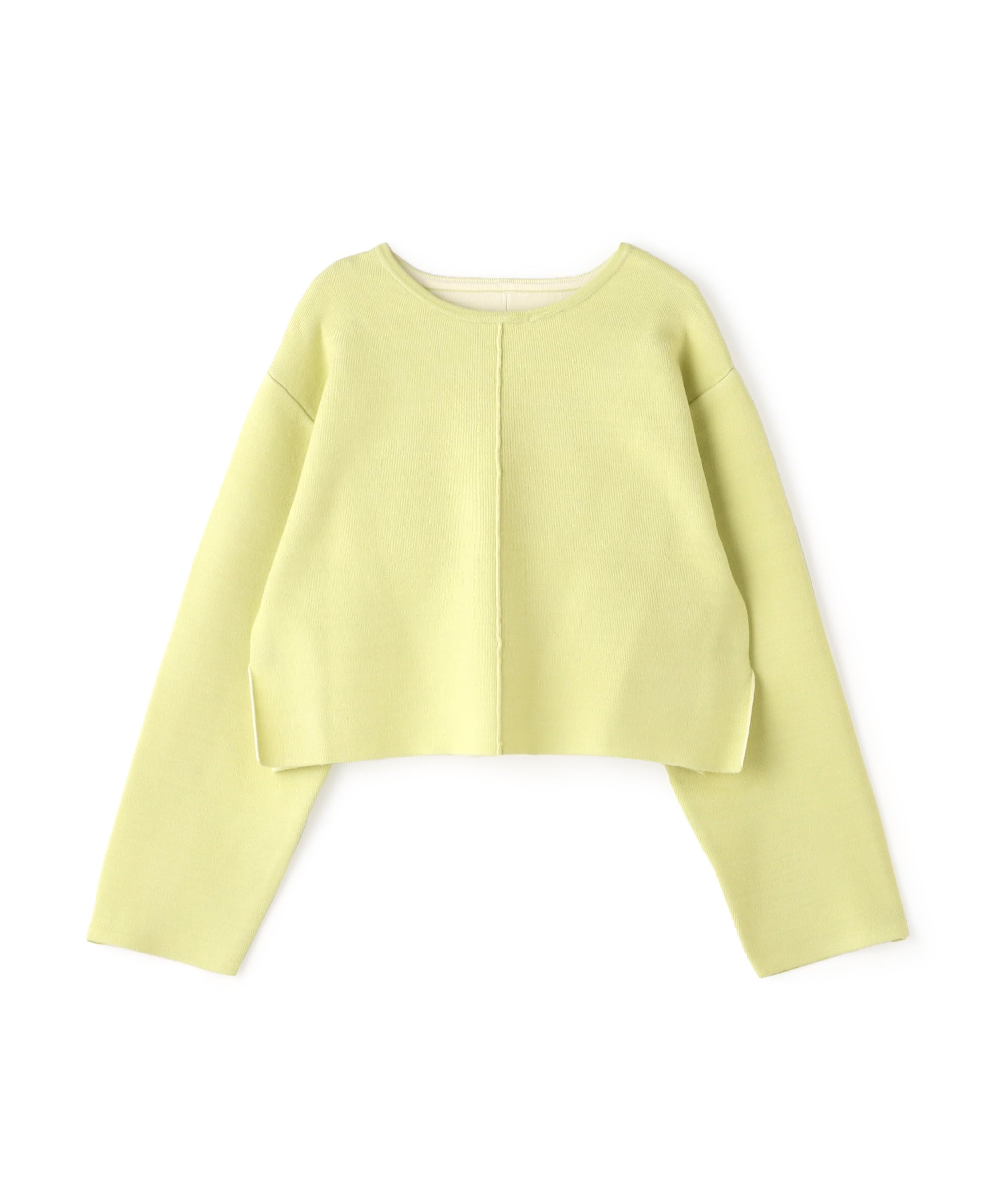 

Двусторонний трикотажный свитер Natural Beauty Basic цвета лайма и женский двухцветный молочно-белый