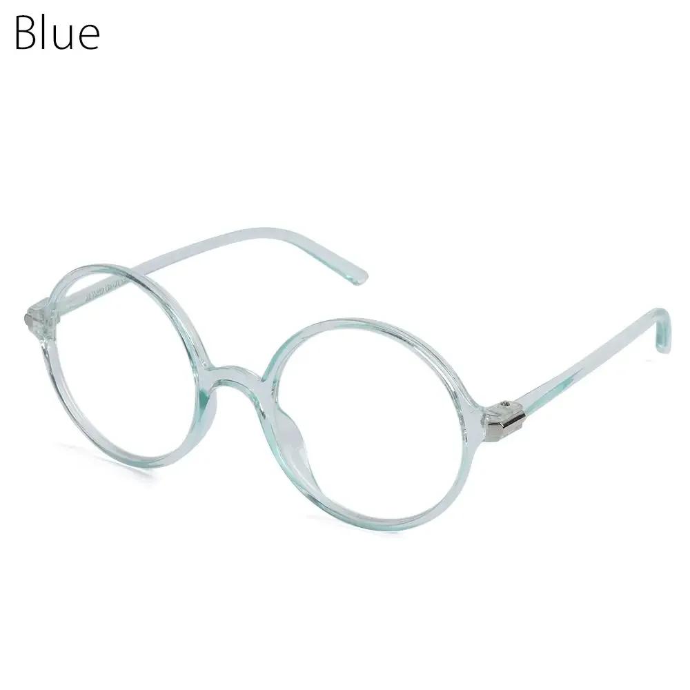 Vintage Runde Blaulichtfilterbrille Klare Gläser Mode Kunststoffrahmen Brille Optisch Herren Damen Brillengestell Fake Brille