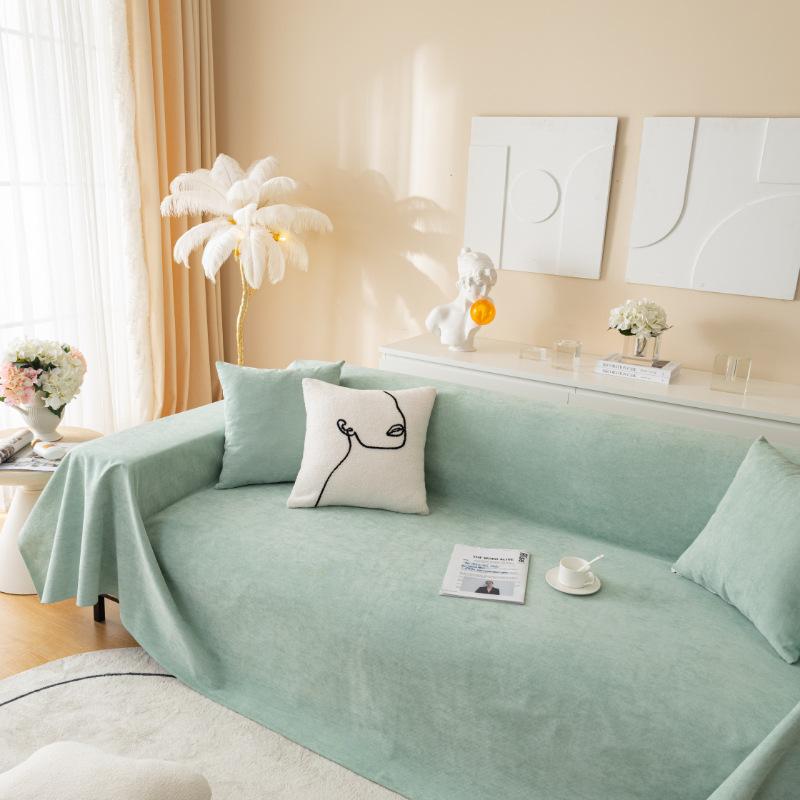 Four Seasons Universal Fabric Solid Color Waterproof Sofa Towel Modern Simple Pet Urine Barrier Sofa Cushion Towel