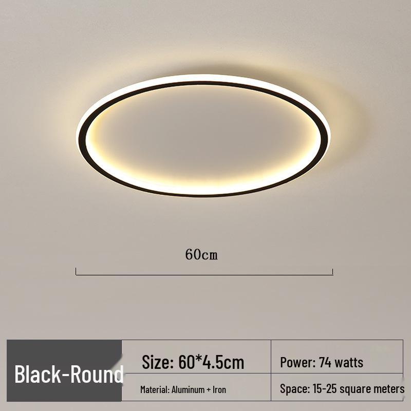 Sleek Round LED Ceiling Light - Modern Ultra-Thin for Bedroom, Living Room, Restaurant, or Study
