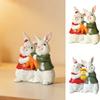 Easter Bunny Sculpture , Cute Indoor And Outdoor Bunny Statue , Suitable For Garden Patios , All-day Spring Holiday Tabletop Decoration
