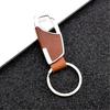 Handmade PU Leather Car Keychain with Metal Ring For Men Stylish Motorcycle Accessories Automotive Enthusiast Gift