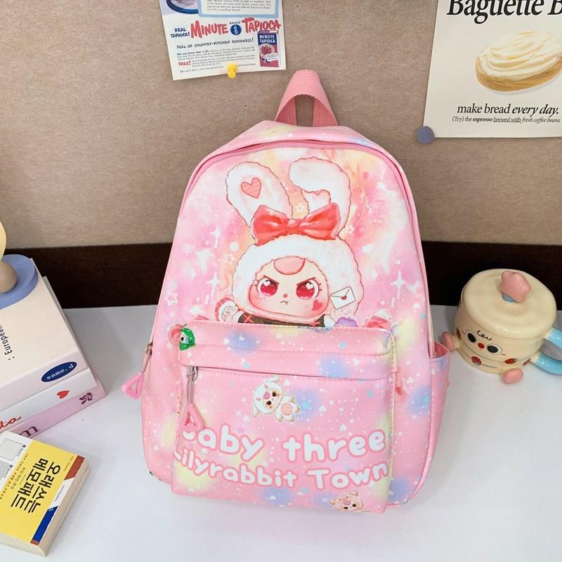 

Cartoon Cute Boys And Girls Backpack Fashion Printing Primary School Bag Lightweight Large Capacity Children S Backpack розовый