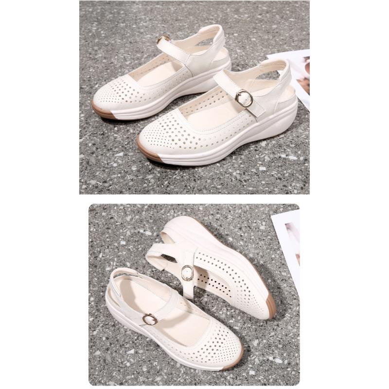 Muffin Rutschfeste Dicke Sohle Sandalen Damen Neu Lässig Atmungsaktiv Schweißschuhe Große Größe