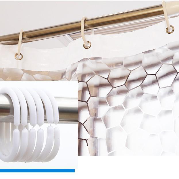 

Водонепроницаемая шторка для душа с 3D-текстурой гальки W80xH180cm + Metal Grommets