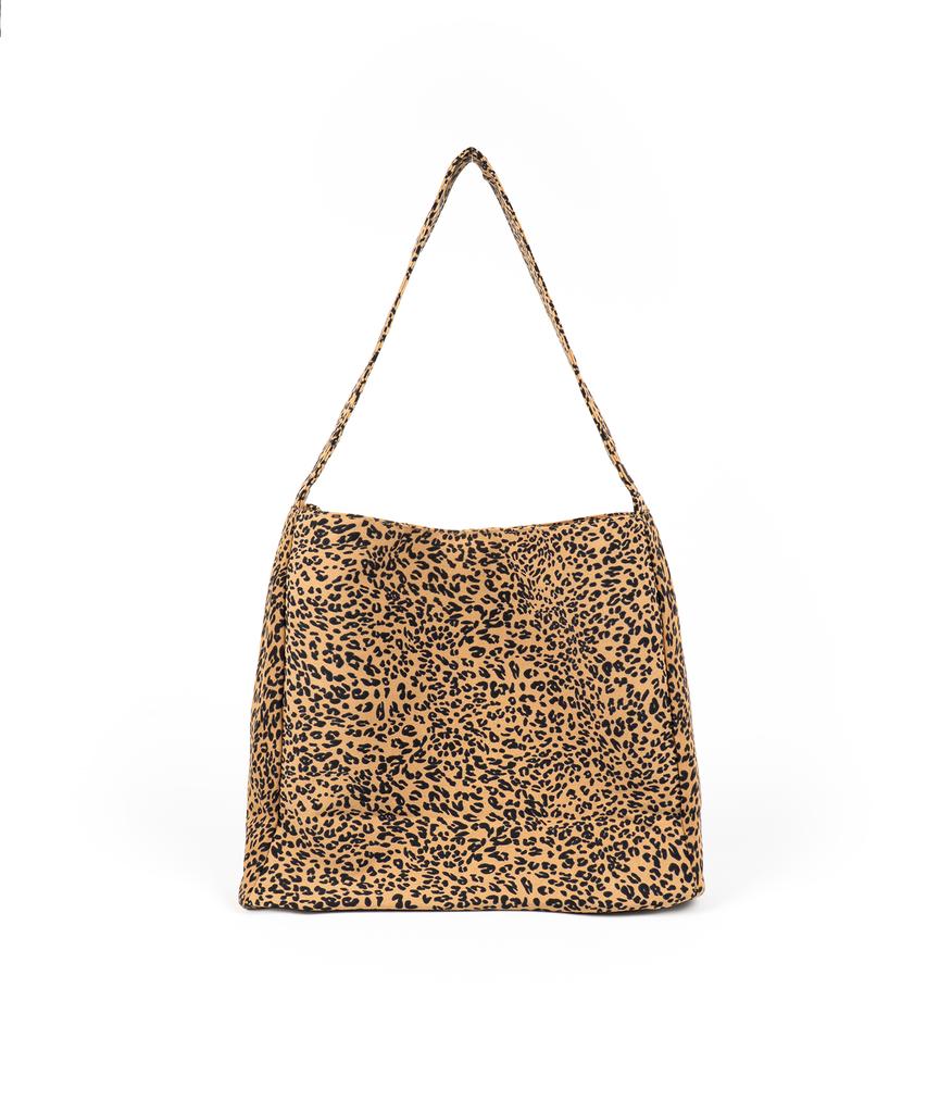 Roidesrois Leopard Flat Hobo Shopper Bag (Brown)