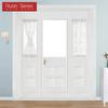 1PC Nuan Series Diamond Jacquard Translucent Door Curtain, Simple Rod Pocket Sheer Curtain for Kitchen Bedroom Living Room Home Decor