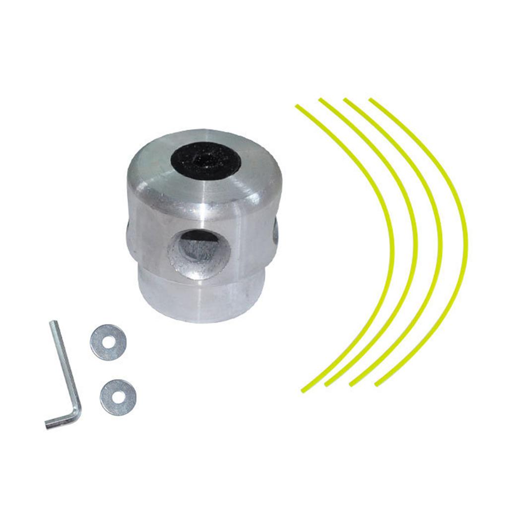 Universal 4Line Trimmer Head Replacement Brush Cutter Head For Lawn Mowers With Cutting Ropes Aluminum Alloy Build