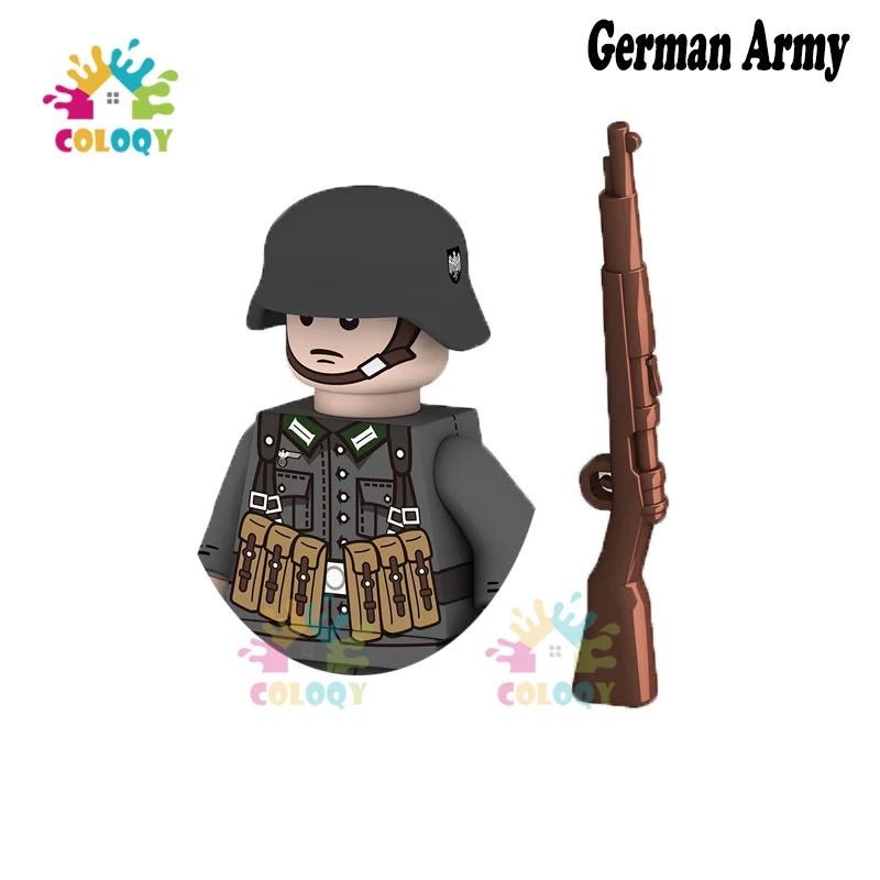 Kids Toys WW2 Military Army Sets Building Blocks Soviet US China Soldiers Mini Action Figures Medal Toys For Kids Birthday Gifts