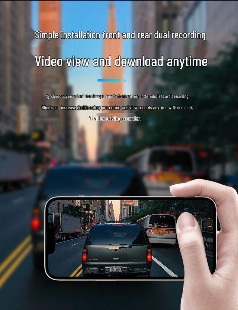 2025 Dual Lens Wireless Dash Cam with Loop Recording, Reversing Image & Night Vision - No Installation Needed (Front & Rear)