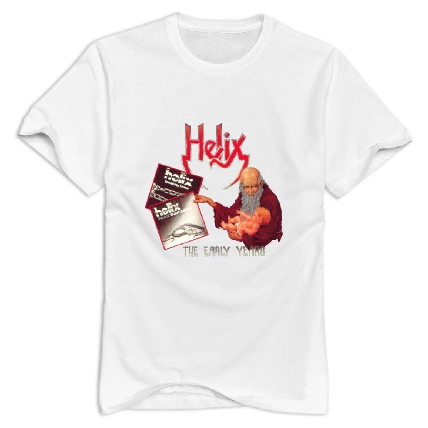 

Helix 100% Cotton T Shirts For Men White L Fashion Style T Shirt XXXXXL білий