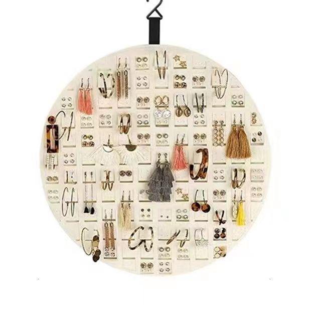 

Jewelry Storage Hanging Bag for Earrings, Studs, Necklaces, and Rings - Felt Material, Wall-Mounted 31cm x 31cm