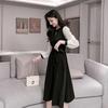 Light Mature Long-sleeved Dress Spring and Autumn New Thin Waist Korean Version Temperament Dress