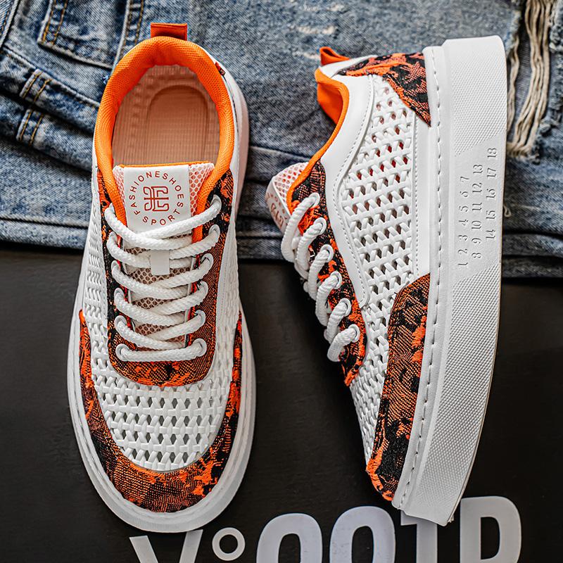 Platform Casual Sports Men's Shoes Mesh Breathable Board Shoes