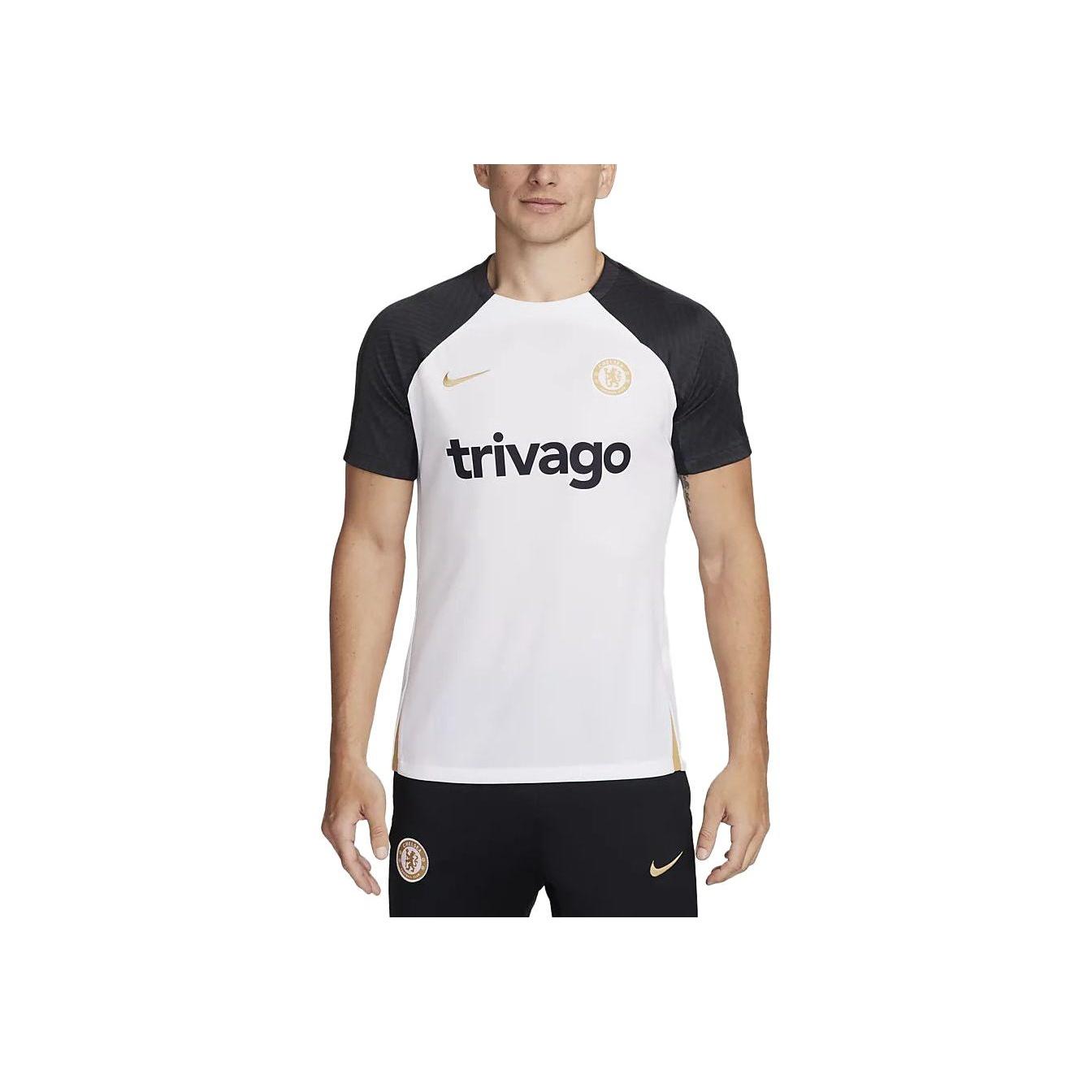 

Футбольный мяч Найк Челси . Футбольный топ Strike Dri-Fit Knit, мужские топы, белый DX3014-101 S