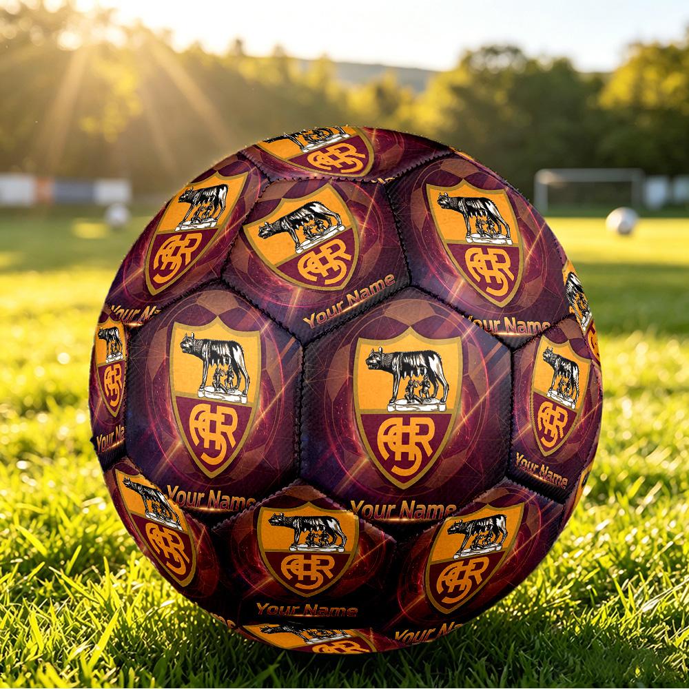 Personalized Size 5 Football AS Roma Pattern Outdoor Game Sports Ball Gift