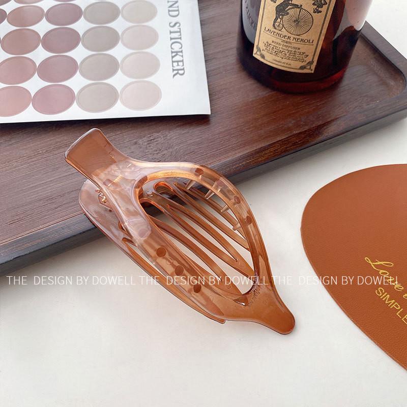 

Elegant Retro Korean Style Hair Claw Clip For Women Perfect For Ponytails And Updos Brown11.3cm