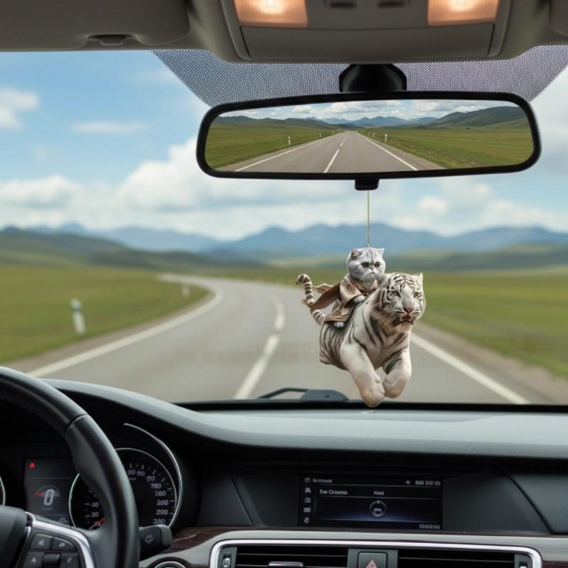 Adorável Gato Hanger de Carro Ornamento Pingente de Mochila Decoração Design Robusto em Acrílico Configurações Sem Complicações Para Múltiplos Usos
