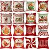 New Christmas Gingerbread Man Candy Decorative Pillow Cover Home Living Room Holiday Party Pillow Cover