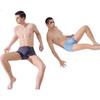 Men's Cotton Mesh Spliced Underwear, 5A Antibacterial Comfortable Breathable Boxer Briefs, 3-Pack