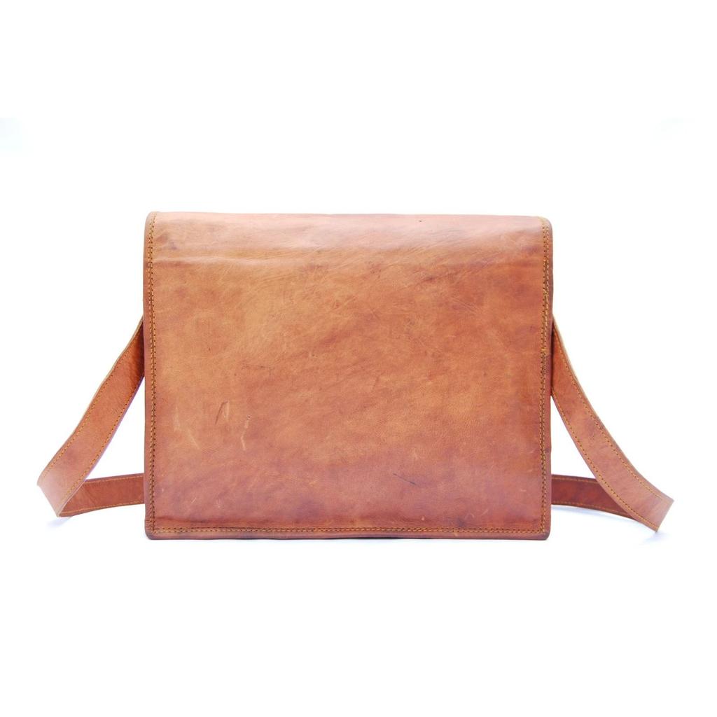 Herren Echte Vintage Braune Leder Umhängetasche Schulter Laptop Aktentasche
