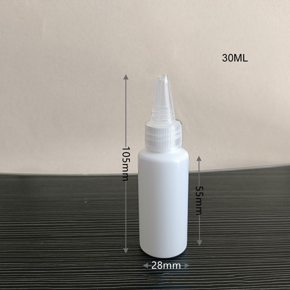 5/10/20/30/50/60/100ml Empty PE Plastic Glue Bottles With Screw-On Lids Squeeze Liquid Ink Oil Dropper Bottles