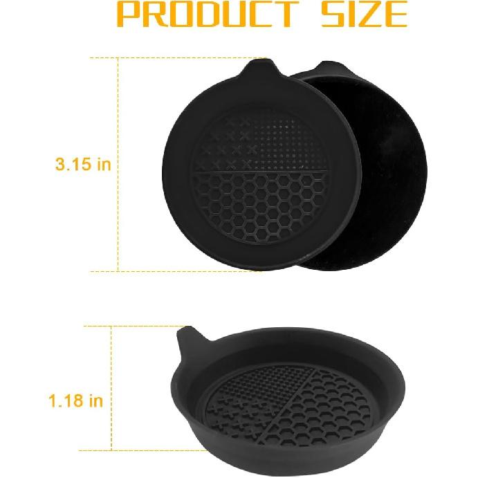 Mandark 4PCS Car Cup Holder Coaster, Silicone Anti-Slip Vehicle Ert Water Bottle Mat, Automotive Interior Ulation Drink Cup Pad Decor Accessories,