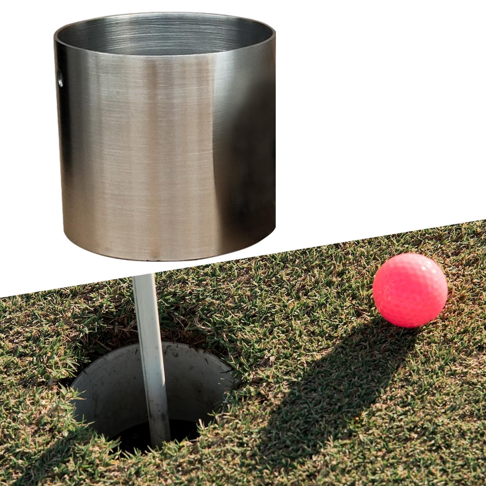 

Golf Hole Cup Putting Stainless Steel Lightweight Practical Indoor and Outdoor Backyard 10cmx10.8cm 19mm
