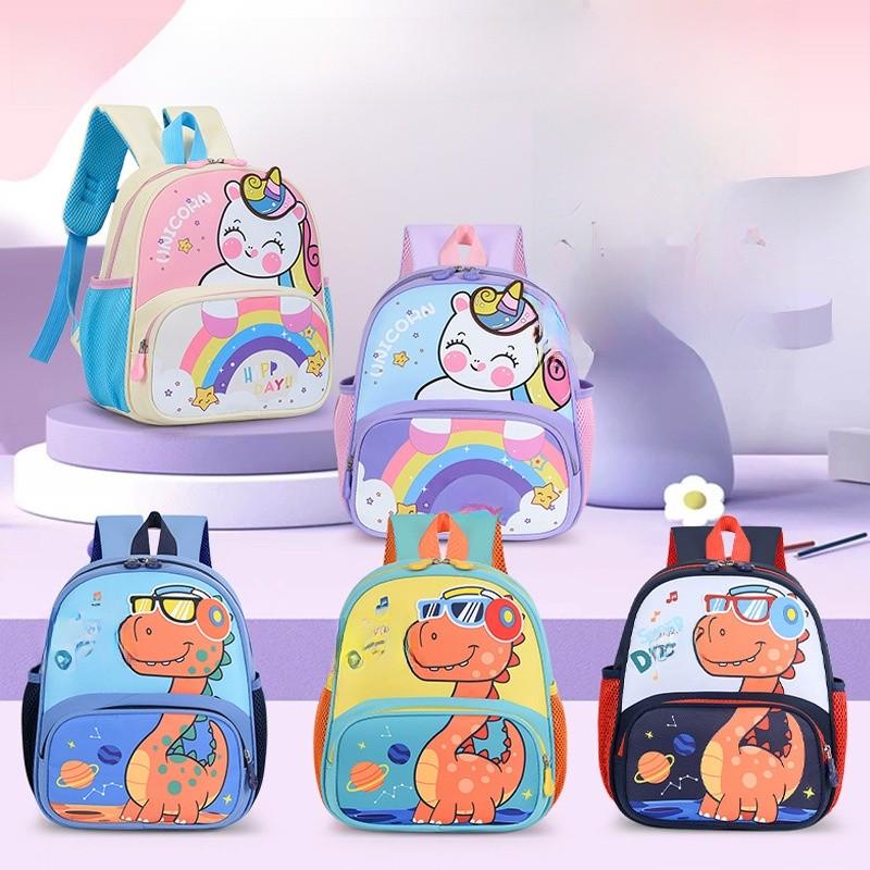 Cartoon Dinosaur Unicorn Backpack For Toddlers With Breathable Nylon For School Use
