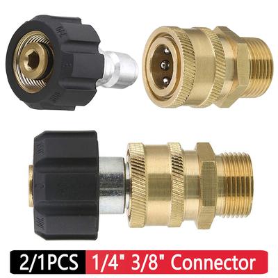 Car Washer Foam Lance Connector Stainless Steel M22 To 1/4" 3/8" Quick Disconnect Plug Pressure Washer Quick Connector Adapter