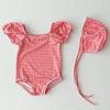 Ensemble de maillot de bain pour bébé de style coréen: Grenouillère pour Bébé Fille & Bonnet de Bain pour Vêtements de Plage d'Été