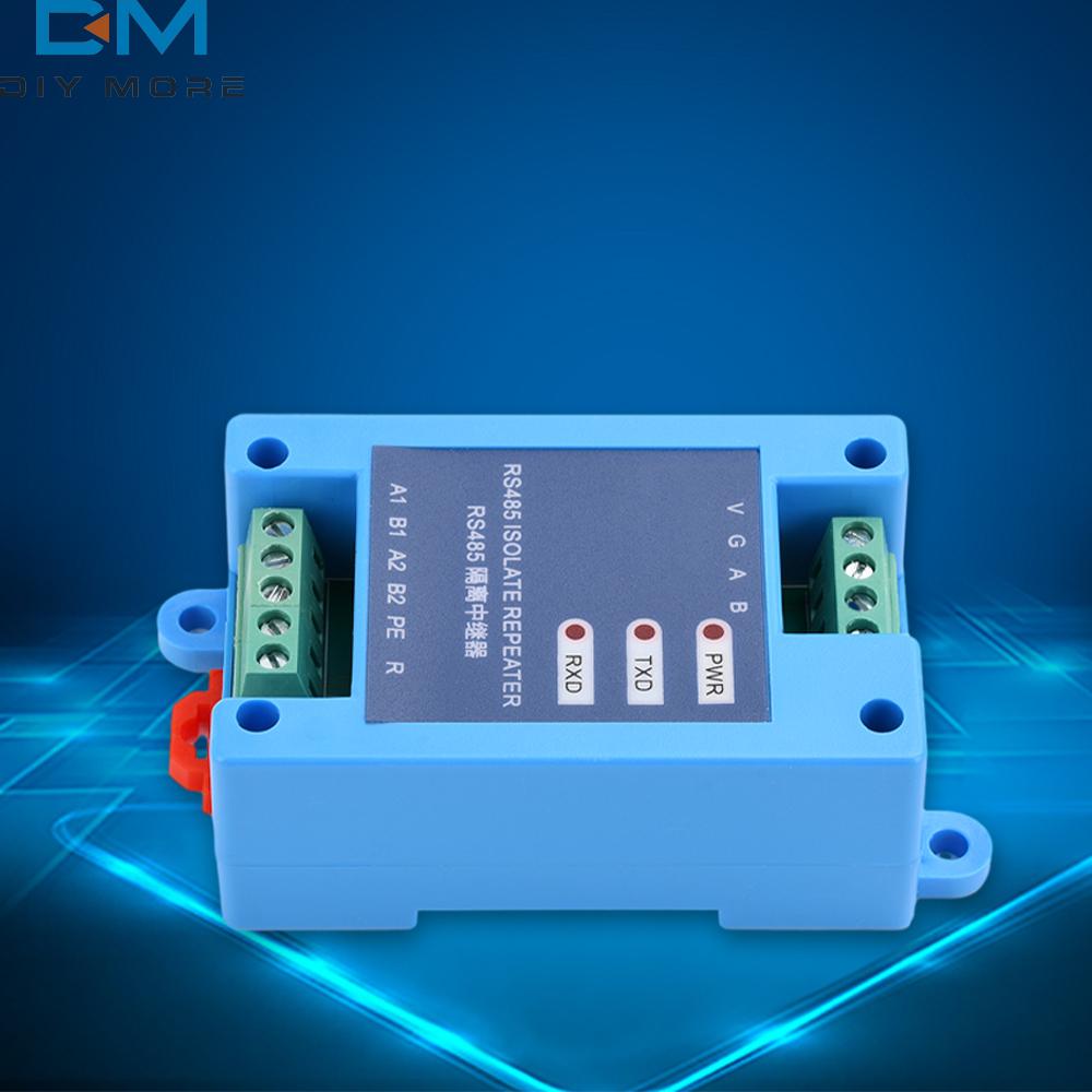 DC 12-36V RS485 Isolation Repeater Hub HUB 2-port Communication Isolation Module Signal Amplifier