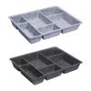Felt Drawer Organizer Tray Container Space Saving Multifunctional Separator 6 Grids for Cabinets Tabletop Toys Jewelry Makeup