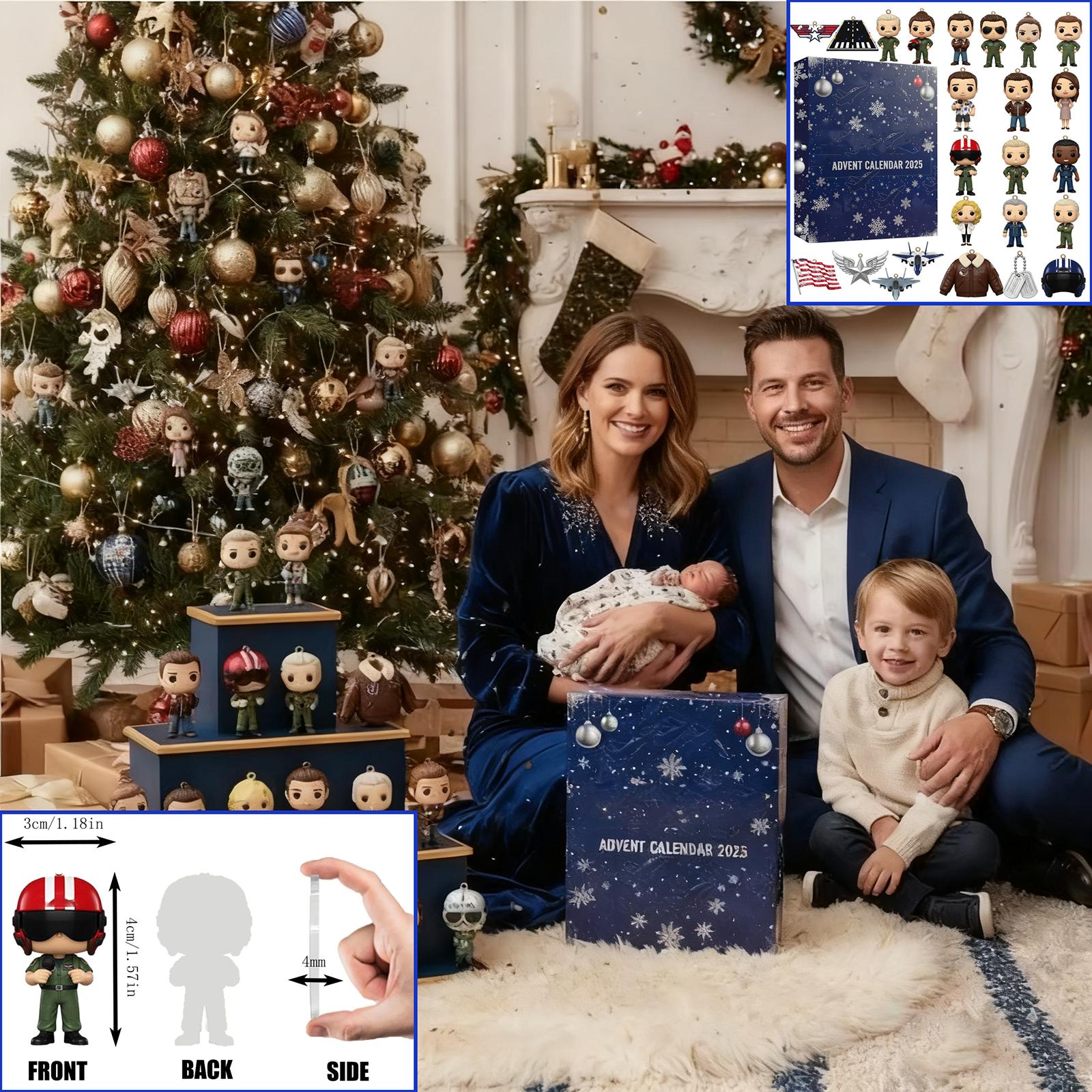 

2D Самолет+коробка +24 шт. Коробка с обратным отсчетом «Большие амбиции» Рождественский адвент-календарь One Size