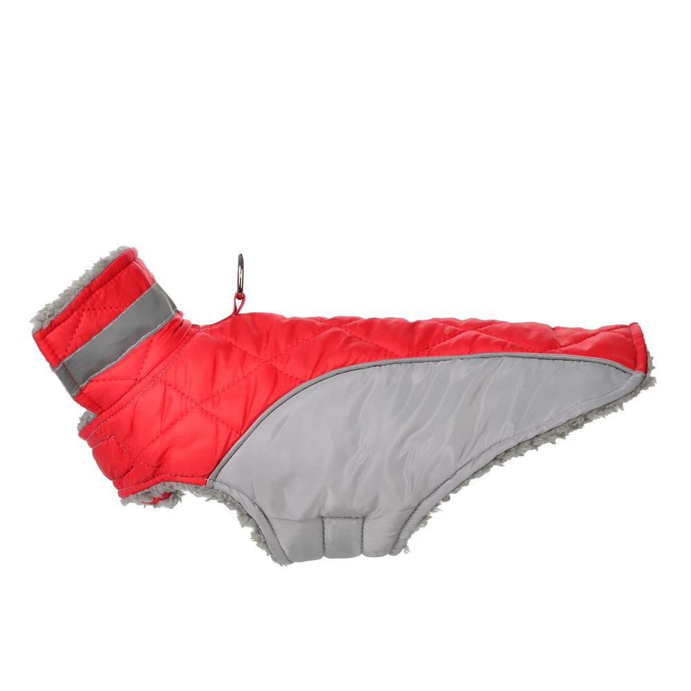 Reflektierende Haustierjacke Mantel Winddicht Hoher Kragen Katzenkleidung Winter Warmes Fleece Kätzchenbekleidung Mit D-Ring Für Kleine Katzen Sphynx